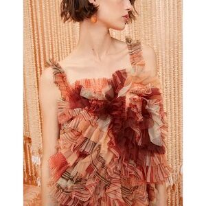 NWT Ulla Johnson Silk Ruffle Sleeveless Emilie Top